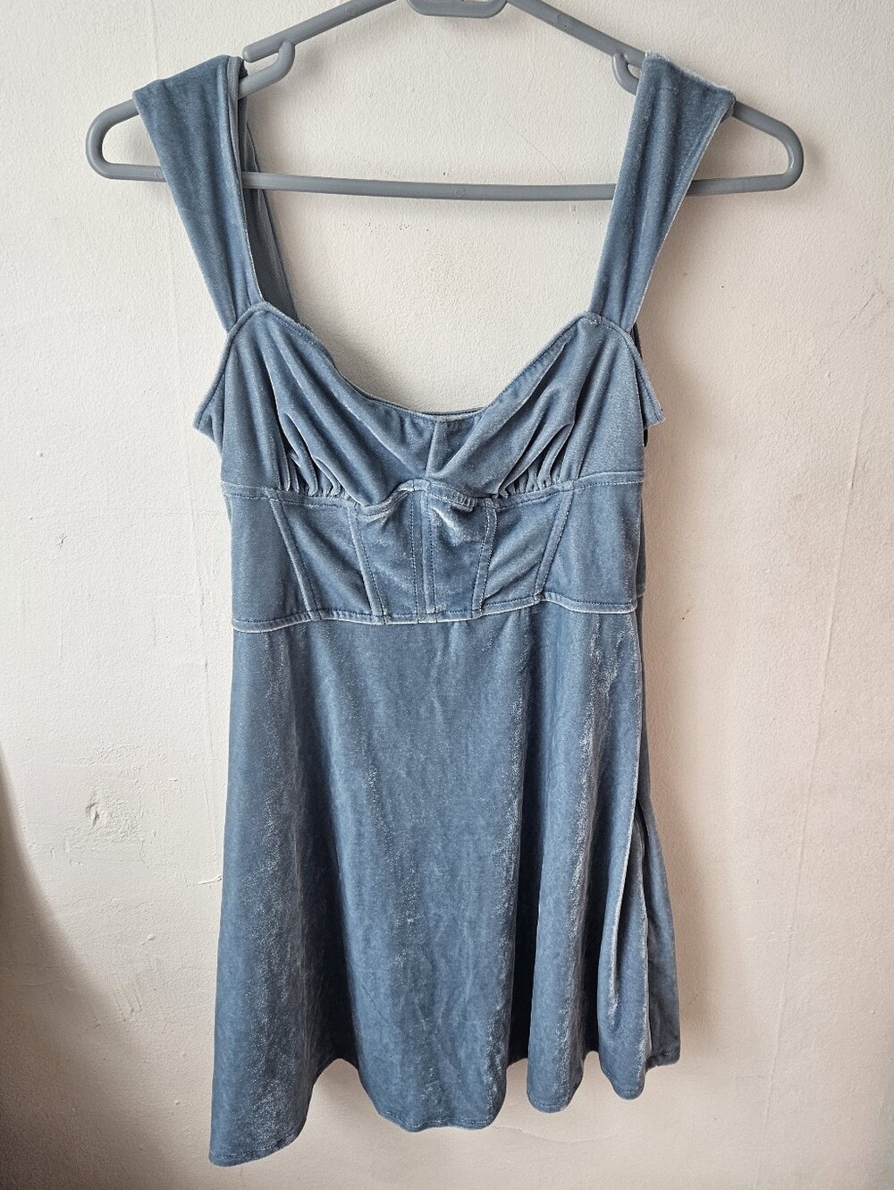 Urban Outfitters Blue Velvet Slip Dress | Velvet Blue Dress | Cute Kids Dress